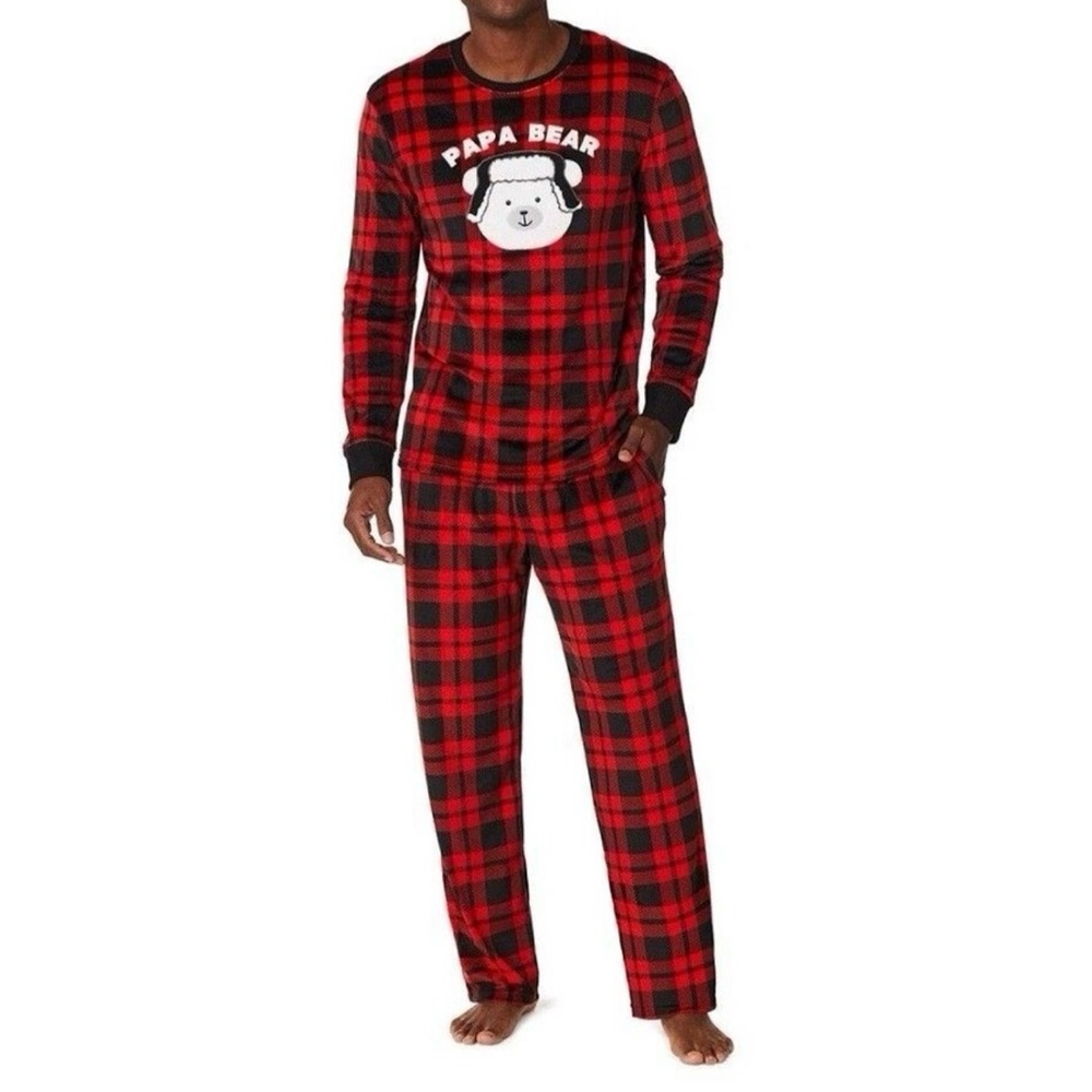 NWOT- Cuddle Duds ‘Jammies for Families’ Papa Bear Buffalo Plaid Pajamas